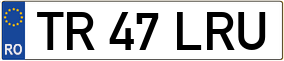 Trailer License Plate